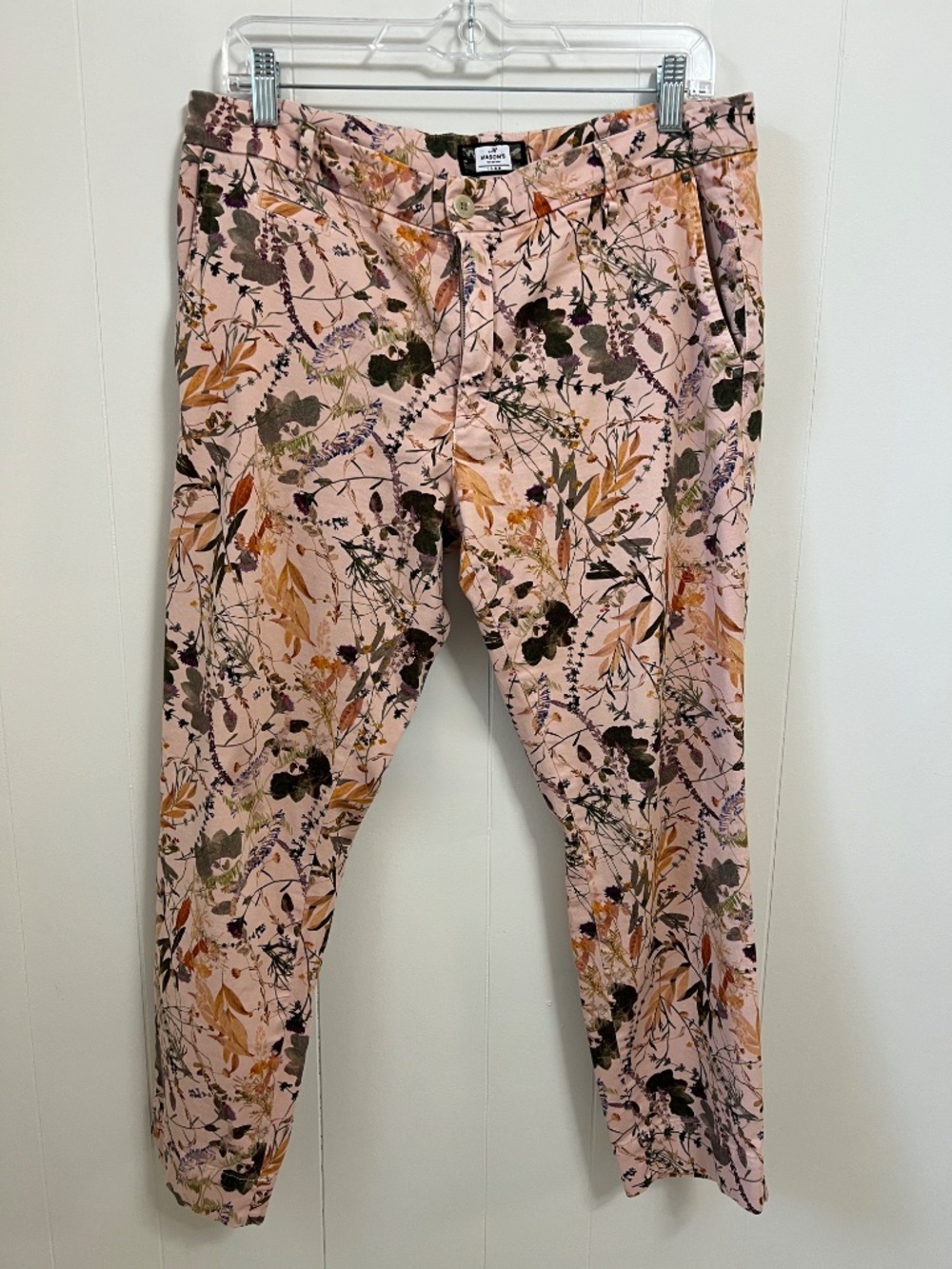 Masons Icon Jacqueline Curvy Fit Floral Chino Pants Wildflower Pink 46 US 10